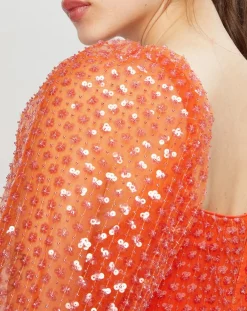 Robe midi Baby Flower coquelicot