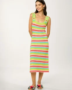 Robe Midi Ecaille Arc-en-ciel rainbow