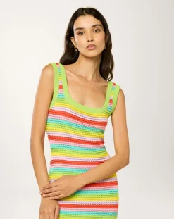 Robe Midi Ecaille Arc-en-ciel rainbow