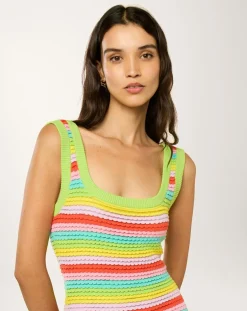 Robe Midi Ecaille Arc-en-ciel rainbow