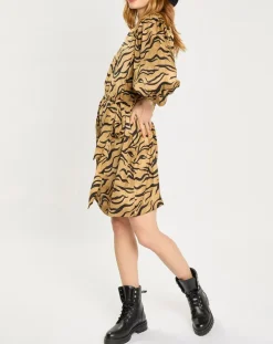 Robe Mini à imprimé tigré marron/noir