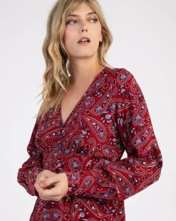 Robe Miroko paisley sanguine