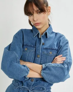 Robe Nora en denim bleue