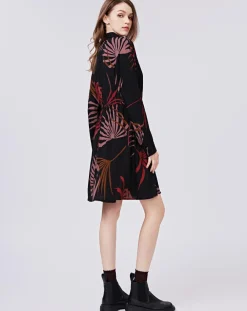 Robe Océane imprimée noir/violet