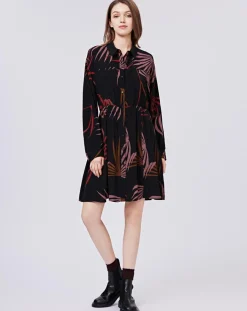 Robe Océane imprimée noir/violet