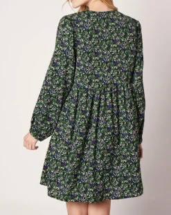 Robe Omar imprimée vert forêt