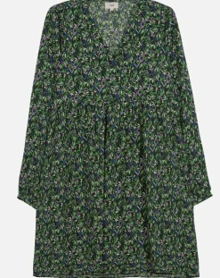 Robe Omar imprimée vert forêt