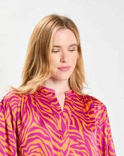 Robe Oversize Sirop 2 orange/violet