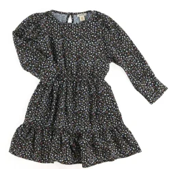 Robe Pagode à fleurs noir/multicolore