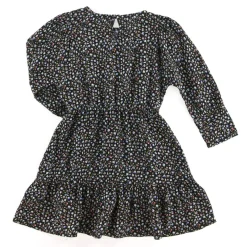 Robe Pagode à fleurs noir/multicolore