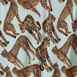 Robe Paidge fluide et légère imprimée léopard bleu/marron