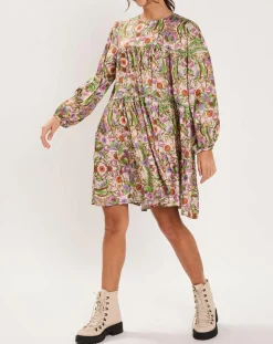 Robe Paisley imprimée rose/multicolore