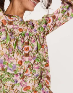 Robe Paisley imprimée rose/multicolore