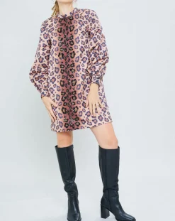 Robe Panther léopard marron