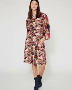 Robe Patchwork encre