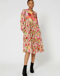 Robe Patchwork rose