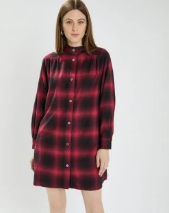 Robe Pelly à carreaux rouge/noir