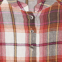 Robe Peru à carreaux bordeaux/écru