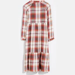 Robe Peru à carreaux bordeaux/écru