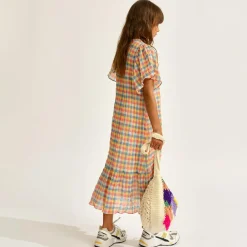 Robe Poezie à carreaux multicolore