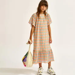 Robe Poezie à carreaux multicolore