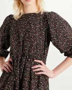 Robe Primrose imprimé floral noire