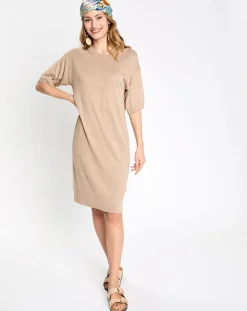 Robe pull cr beige