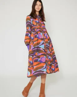 Robe Purple Country print lilas
