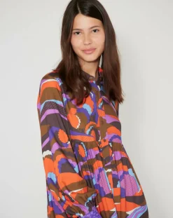 Robe Purple Country print lilas