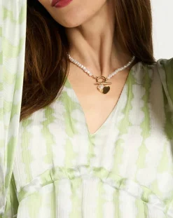 Robe Rokhya imprimée vert päle