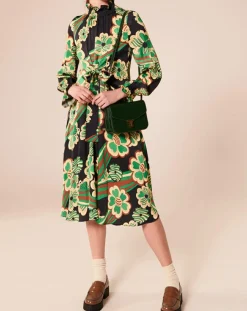 Robe Ronnie vert motif