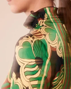 Robe Ronnie vert motif