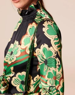 Robe Ronnie vert motif