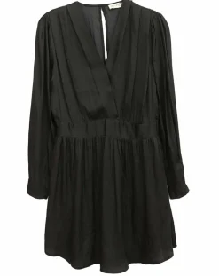Robe satinée Naomie noire
