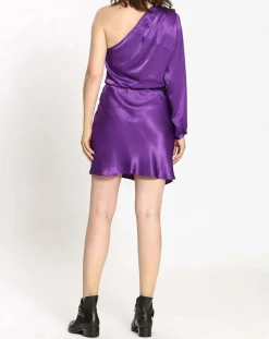 Robe satinée Romane purple