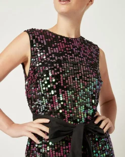 Robe sequins Night iridescent violet/noir