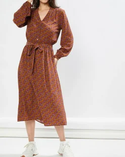 Robe Yazzi imprimée marron