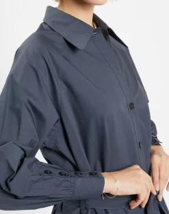 Robe-Chemise Pom gris foncé