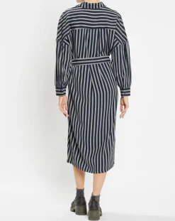 Robe-Chemise Pimi à rayures bleu marine