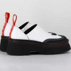 Sabots en Cuir Mercedes blancs - Talon 6 cm