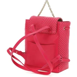 Sac à dos en Cuir Pop Star fuchsia 25x23x11 cm