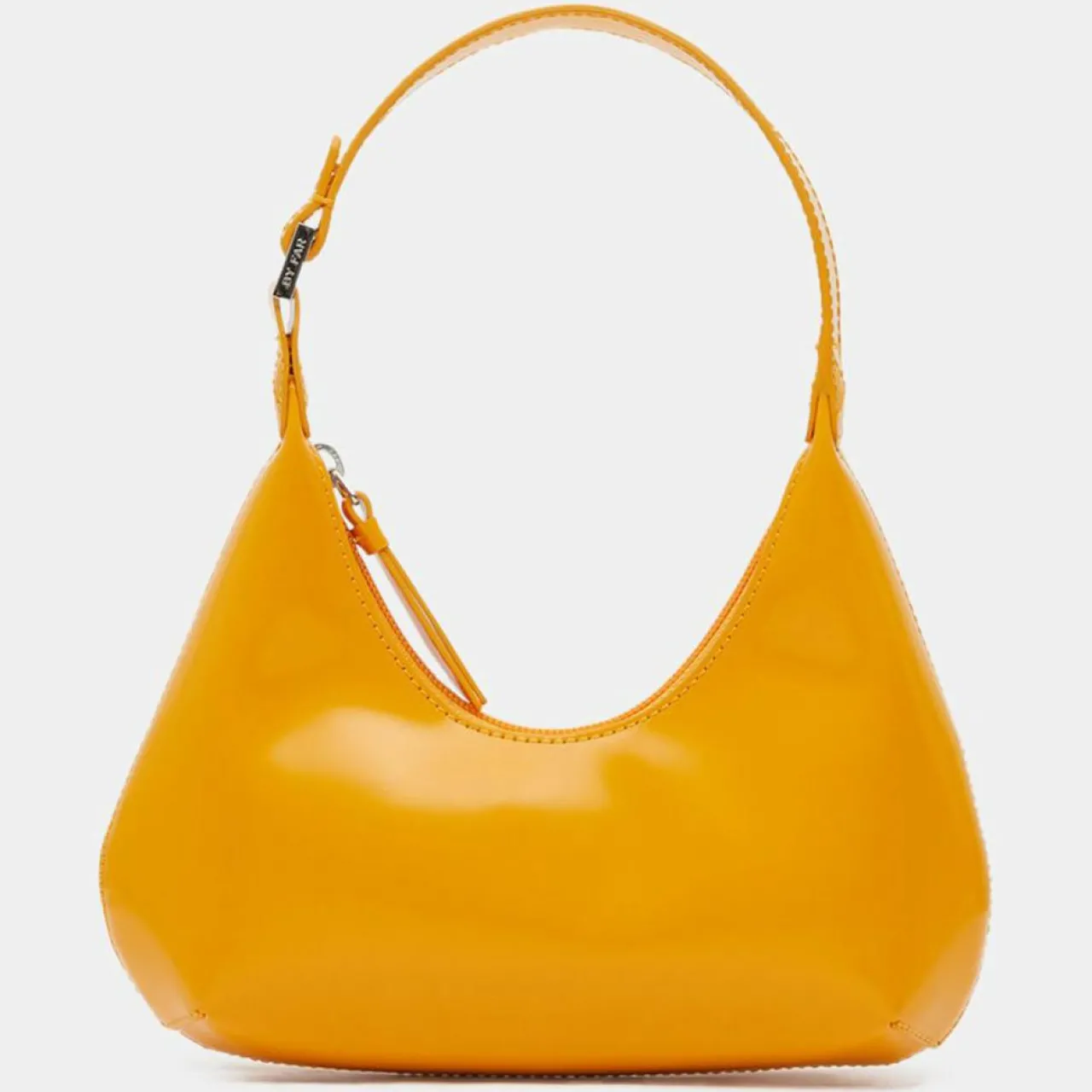 Sac à main en Cuir Baby Amber Semi Pate orange - 16x22x6 cm