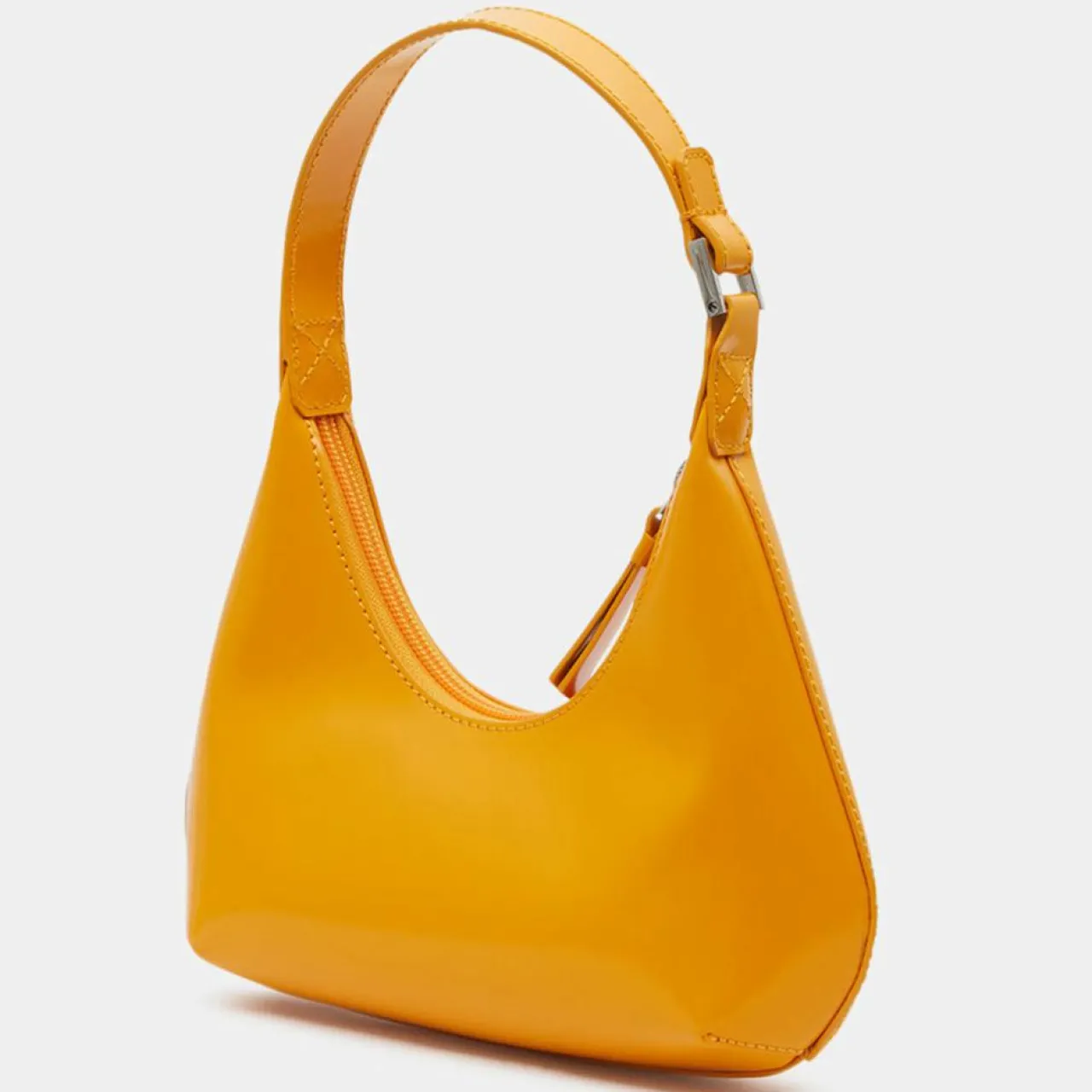 Sac à main en Cuir Baby Amber Semi Pate orange - 16x22x6 cm