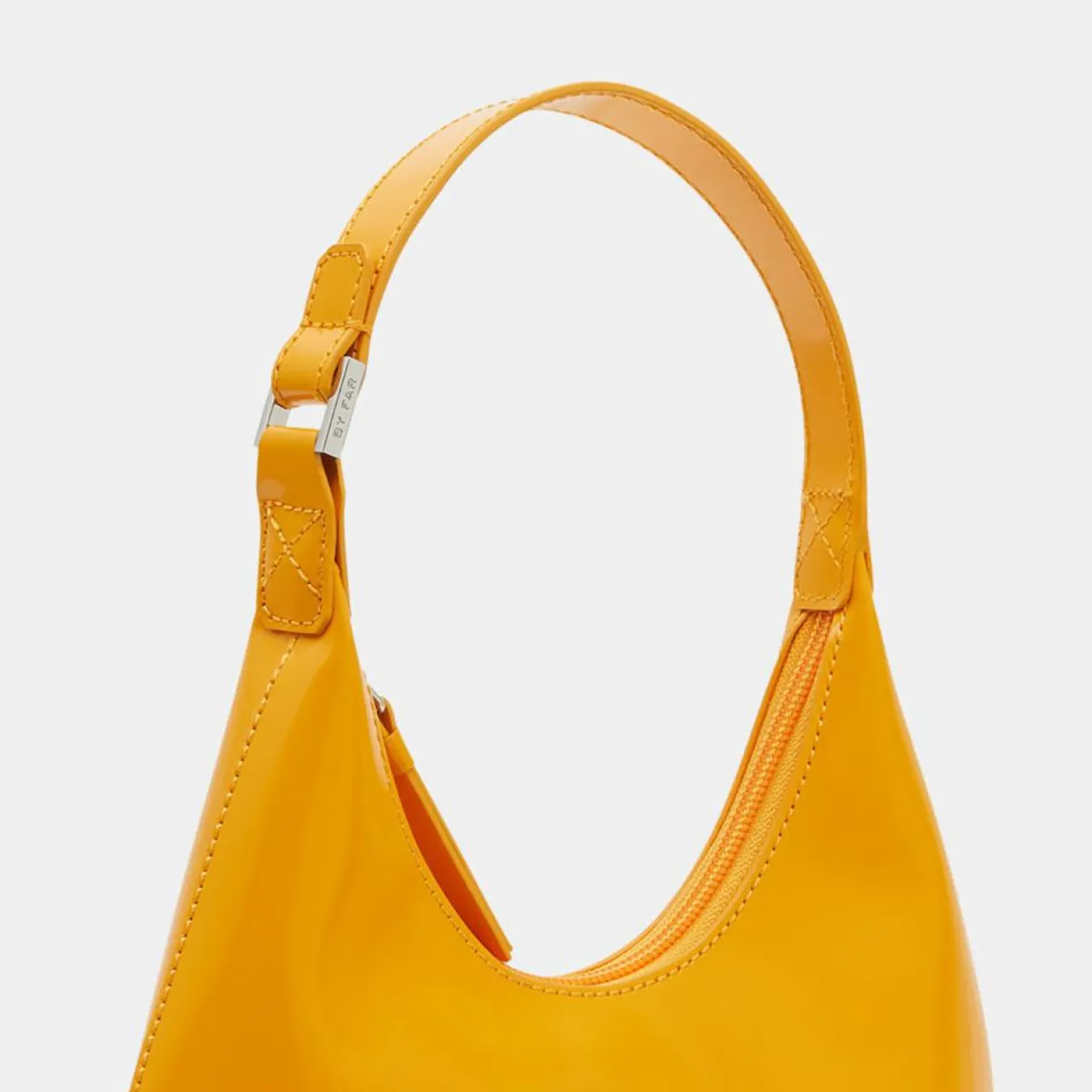 Sac à main en Cuir Baby Amber Semi Pate orange - 16x22x6 cm