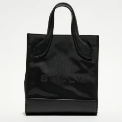 Sac à main en Cuir Bally avec logo noir - 22x18 cm