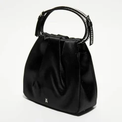 Sac à main en Soie cristal Vittoria noir - 16.5x16x7 cm