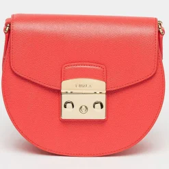 Sac bandoulière en Cuir Metropolis Mini rouge 17x15x8 cm