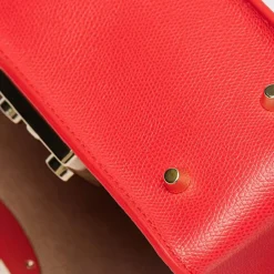 Sac bandoulière en Cuir Metropolis S rouge 21x16x8 cm