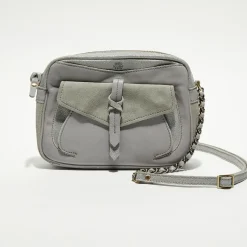 Sac bandoulière en Cuir Orelia Cross vert menthe - 23x17.5x7 cm