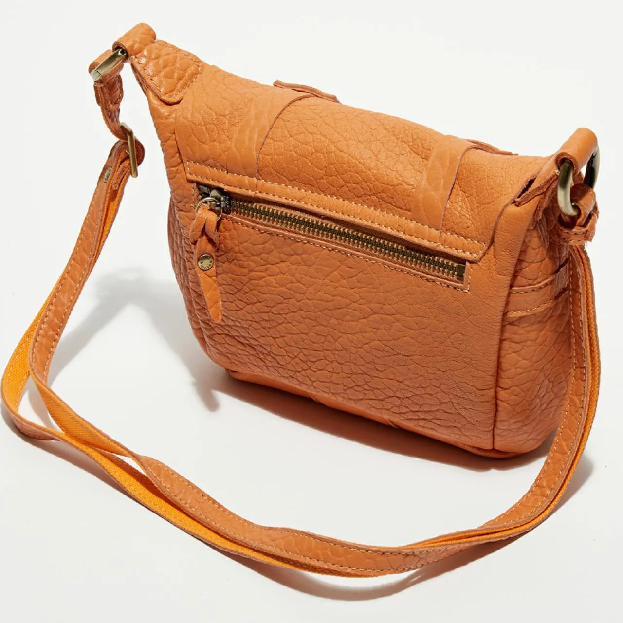 Sac besace en Cuir Bern E pêche - 16x22x6 cm